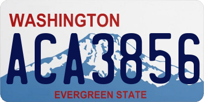 WA license plate ACA3856