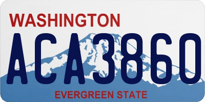 WA license plate ACA3860