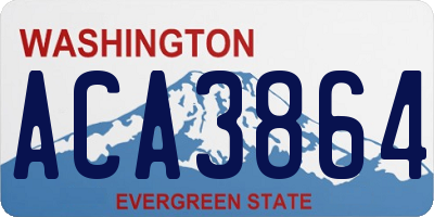 WA license plate ACA3864