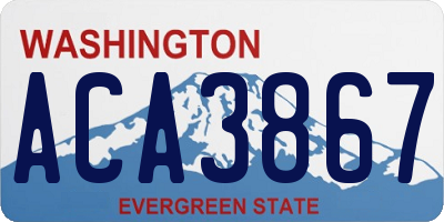 WA license plate ACA3867