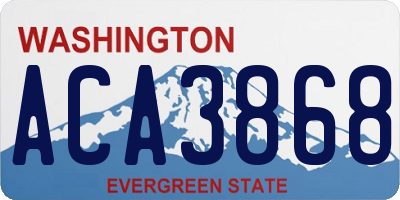 WA license plate ACA3868