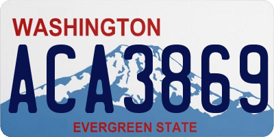 WA license plate ACA3869