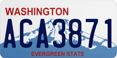 WA license plate ACA3871