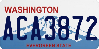 WA license plate ACA3872