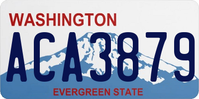 WA license plate ACA3879
