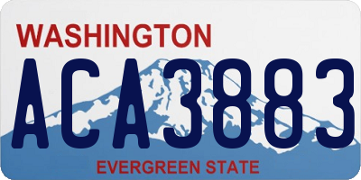 WA license plate ACA3883