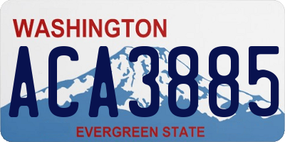 WA license plate ACA3885