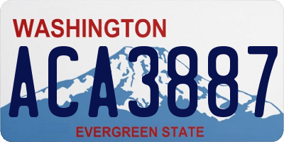 WA license plate ACA3887