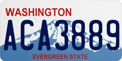 WA license plate ACA3889