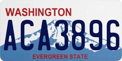 WA license plate ACA3896