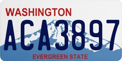 WA license plate ACA3897