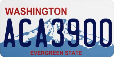WA license plate ACA3900