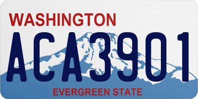WA license plate ACA3901