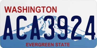 WA license plate ACA3924