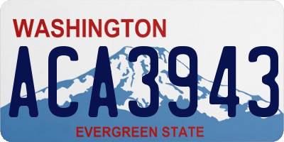 WA license plate ACA3943