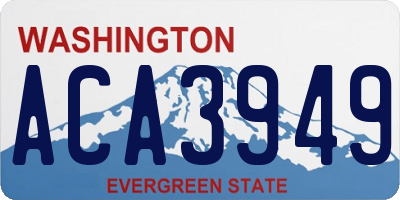 WA license plate ACA3949