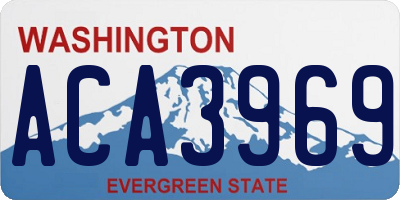 WA license plate ACA3969