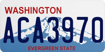 WA license plate ACA3970