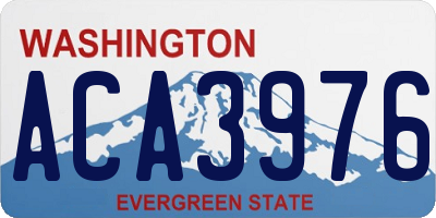 WA license plate ACA3976