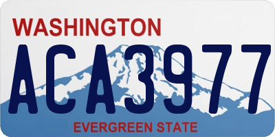 WA license plate ACA3977
