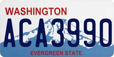 WA license plate ACA3990