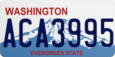 WA license plate ACA3995