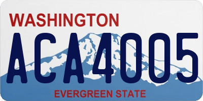 WA license plate ACA4005