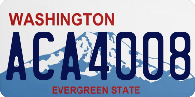WA license plate ACA4008