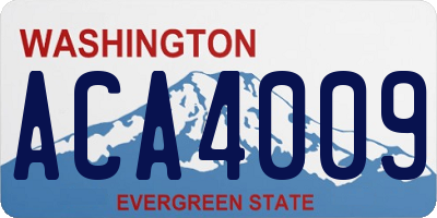 WA license plate ACA4009
