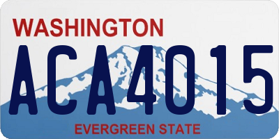 WA license plate ACA4015