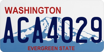 WA license plate ACA4029