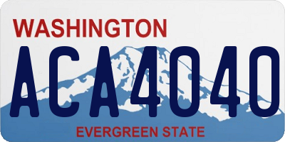 WA license plate ACA4040