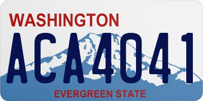 WA license plate ACA4041