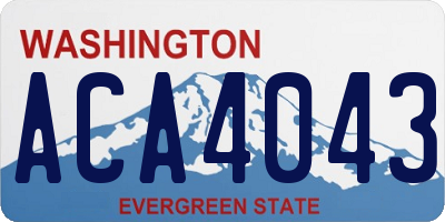 WA license plate ACA4043