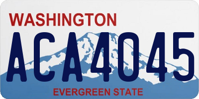 WA license plate ACA4045