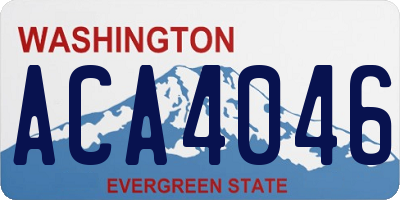 WA license plate ACA4046