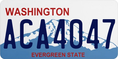 WA license plate ACA4047