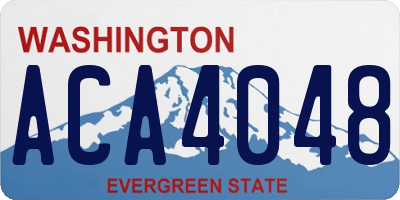 WA license plate ACA4048
