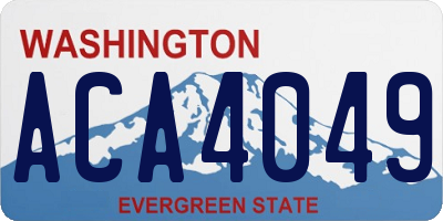 WA license plate ACA4049