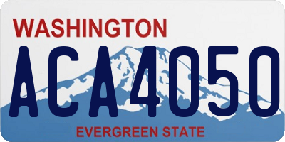 WA license plate ACA4050