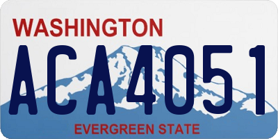 WA license plate ACA4051