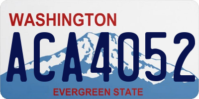 WA license plate ACA4052