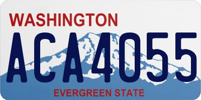 WA license plate ACA4055