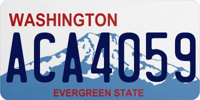 WA license plate ACA4059