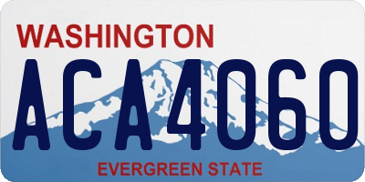 WA license plate ACA4060