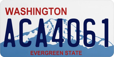 WA license plate ACA4061