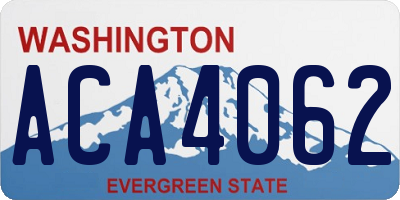 WA license plate ACA4062