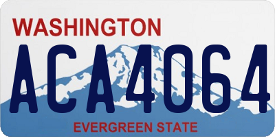 WA license plate ACA4064
