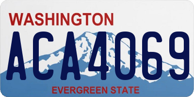 WA license plate ACA4069