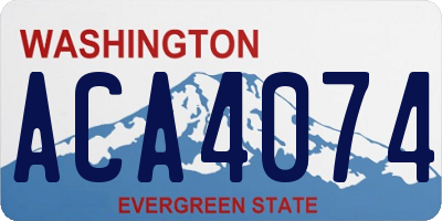 WA license plate ACA4074